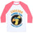 Virgin Teez  Baseball Tee Unisex Classic Baseball Tee / x-small / White/Neon Pink CHOCOBO RUNNING TEAM KWEH! UNISEX CLASSIC BASEBALL TEE