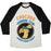 Virgin Teez  Baseball Tee Unisex Tri-Blend Baseball Tee / small / Oatmeal / Black CHOCOBO RUNNING TEAM KWEH! UNISEX TRI-BLEND BASEBALL TEE