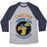 Virgin Teez  Baseball Tee Unisex Tri-Blend Baseball Tee / small / Athletic Gray / Navy CHOCOBO RUNNING TEAM KWEH! UNISEX TRI-BLEND BASEBALL TEE