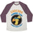 Virgin Teez  Baseball Tee Unisex Tri-Blend Baseball Tee / small / Oatmeal / Maroon CHOCOBO RUNNING TEAM KWEH! UNISEX TRI-BLEND BASEBALL TEE