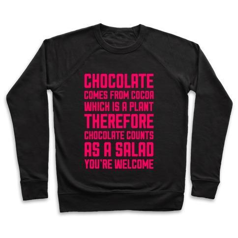Virgin Teez  Pullover Crewneck Sweatshirt / x-small / Black CHOCOLATE SALAD CREWNECK SWEATSHIRT