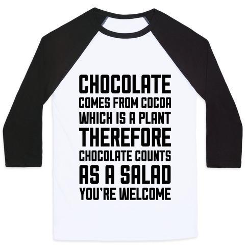 Virgin Teez  Baseball Tee Unisex Classic Baseball Tee / x-small / White/Black CHOCOLATE SALAD UNISEX CLASSIC BASEBALL TEE
