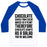 Virgin Teez  Baseball Tee Unisex Classic Baseball Tee / x-small / White/Blue CHOCOLATE SALAD UNISEX CLASSIC BASEBALL TEE