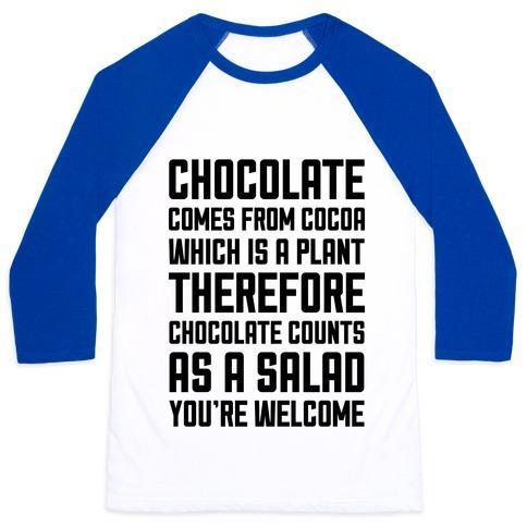 Virgin Teez  Baseball Tee Unisex Classic Baseball Tee / x-small / White/Blue CHOCOLATE SALAD UNISEX CLASSIC BASEBALL TEE
