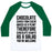 Virgin Teez  Baseball Tee Unisex Classic Baseball Tee / x-small / White/Dark Green CHOCOLATE SALAD UNISEX CLASSIC BASEBALL TEE