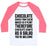 Virgin Teez  Baseball Tee Unisex Classic Baseball Tee / x-small / White/Neon Pink CHOCOLATE SALAD UNISEX CLASSIC BASEBALL TEE