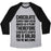 Virgin Teez  Baseball Tee Unisex Tri-Blend Baseball Tee / small / Athletic Gray / Black CHOCOLATE SALAD UNISEX TRI-BLEND BASEBALL TEE