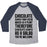 Virgin Teez  Baseball Tee Unisex Tri-Blend Baseball Tee / small / Athletic Gray / Navy CHOCOLATE SALAD UNISEX TRI-BLEND BASEBALL TEE