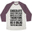 Virgin Teez  Baseball Tee Unisex Tri-Blend Baseball Tee / small / Oatmeal / Maroon CHOCOLATE SALAD UNISEX TRI-BLEND BASEBALL TEE