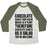 Virgin Teez  Baseball Tee Unisex Tri-Blend Baseball Tee / small / Oatmeal / Moss CHOCOLATE SALAD UNISEX TRI-BLEND BASEBALL TEE