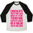 Virgin Teez  Baseball Tee Unisex Tri-Blend Baseball Tee / small / Oatmeal / Black CHOCOLATE SALAD UNISEX TRI-BLEND BASEBALL TEE