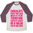 Virgin Teez  Baseball Tee Unisex Tri-Blend Baseball Tee / small / Oatmeal / Maroon CHOCOLATE SALAD UNISEX TRI-BLEND BASEBALL TEE