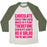 Virgin Teez  Baseball Tee Unisex Tri-Blend Baseball Tee / small / Oatmeal / Moss CHOCOLATE SALAD UNISEX TRI-BLEND BASEBALL TEE