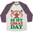 Virgin Teez  Baseball Tee Unisex Tri-Blend Baseball Tee / small / Oatmeal / Maroon CHRISTMAS IS MY CHEAT DAY UNISEX TRI-BLEND BASEBALL TEE