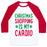 Virgin Teez  Baseball Tee Unisex Classic Baseball Tee / x-small / White/Red CHRISTMAS SHOPPING IS MY CARDIO UNISEX CLASSIC BASEBALL TEE