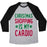 Virgin Teez  Baseball Tee Unisex Tri-Blend Baseball Tee / small / Athletic Gray / Black CHRISTMAS SHOPPING IS MY CARDIO UNISEX TRI-BLEND BASEBALL TEE