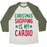 Virgin Teez  Baseball Tee Unisex Tri-Blend Baseball Tee / small / Oatmeal / Moss CHRISTMAS SHOPPING IS MY CARDIO UNISEX TRI-BLEND BASEBALL TEE