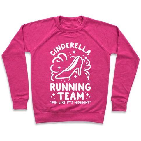 Virgin Teez  Pullover Crewneck Sweatshirt / x-small / Deep Pink CINDERELLA RUNNING TEAM CREWNECK SWEATSHIRT