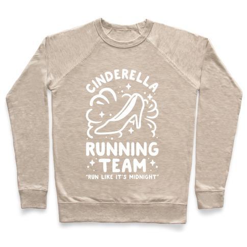Virgin Teez  Pullover Crewneck Sweatshirt / x-small / Heathered Oatmeal CINDERELLA RUNNING TEAM CREWNECK SWEATSHIRT