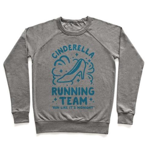 Virgin Teez  Pullover Crewneck Sweatshirt / x-small / Heathered Gray CINDERELLA RUNNING TEAM CREWNECK SWEATSHIRT