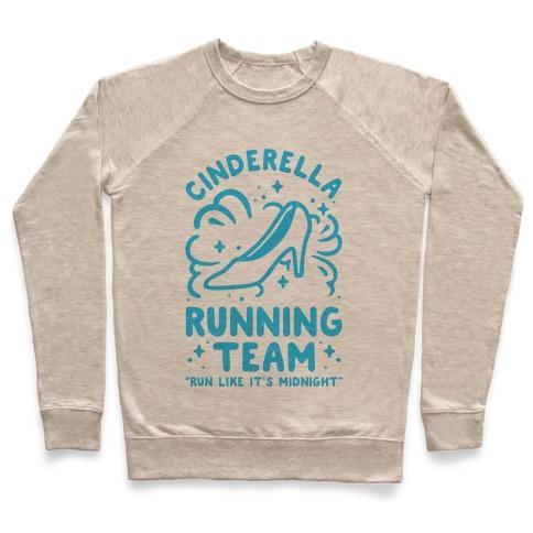 Virgin Teez  Pullover Crewneck Sweatshirt / x-small / Heathered Oatmeal CINDERELLA RUNNING TEAM CREWNECK SWEATSHIRT