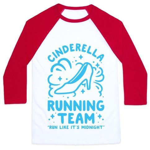 Virgin Teez  Baseball Tee Unisex Classic Baseball Tee / x-small / White/Red CINDERELLA RUNNING TEAM UNISEX CLASSIC BASEBALL TEE