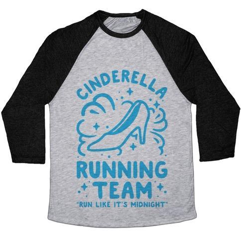 Virgin Teez  Baseball Tee Unisex Tri-Blend Baseball Tee / small / Athletic Gray / Black CINDERELLA RUNNING TEAM UNISEX TRI-BLEND BASEBALL TEE