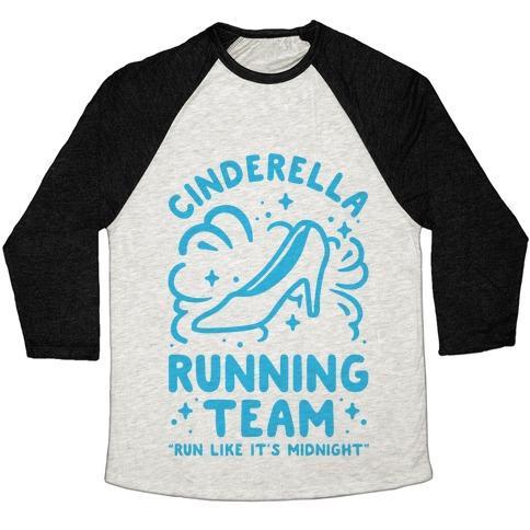 Virgin Teez  Baseball Tee Unisex Tri-Blend Baseball Tee / small / Oatmeal / Black CINDERELLA RUNNING TEAM UNISEX TRI-BLEND BASEBALL TEE