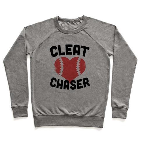 Virgin Teez  Pullover Crewneck Sweatshirt / x-small / Heathered Gray CLEAT CHASER CREWNECK SWEATSHIRT