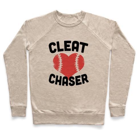 Virgin Teez  Pullover Crewneck Sweatshirt / x-small / Heathered Oatmeal CLEAT CHASER CREWNECK SWEATSHIRT