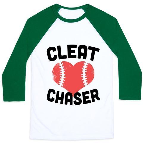 Virgin Teez  Baseball Tee Unisex Classic Baseball Tee / x-small / White/Dark Green CLEAT CHASER UNISEX CLASSIC BASEBALL TEE