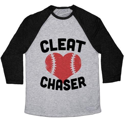 Virgin Teez  Baseball Tee Unisex Tri-Blend Baseball Tee / small / Athletic Gray / Black CLEAT CHASER UNISEX TRI-BLEND BASEBALL TEE
