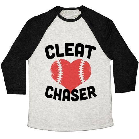 Virgin Teez  Baseball Tee Unisex Tri-Blend Baseball Tee / small / Oatmeal / Black CLEAT CHASER UNISEX TRI-BLEND BASEBALL TEE