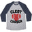 Virgin Teez  Baseball Tee Unisex Tri-Blend Baseball Tee / small / Athletic Gray / Navy CLEAT CHASER UNISEX TRI-BLEND BASEBALL TEE