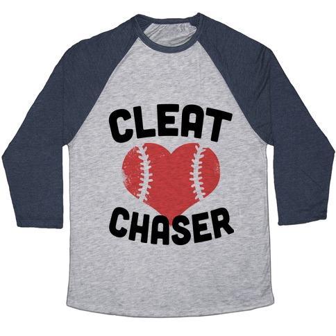 Virgin Teez  Baseball Tee Unisex Tri-Blend Baseball Tee / small / Athletic Gray / Navy CLEAT CHASER UNISEX TRI-BLEND BASEBALL TEE