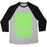 Virgin Teez  Baseball Tee Unisex Tri-Blend Baseball Tee / small / Athletic Gray / Black COFFEE CARDIO & CURLS THAT'S WHAT FIT GIRLS ARE MADE OF UNISEX TRI-BLEND BASEBALL TEE