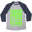Virgin Teez  Baseball Tee Unisex Tri-Blend Baseball Tee / small / Athletic Gray / Navy COFFEE CARDIO & CURLS THAT'S WHAT FIT GIRLS ARE MADE OF UNISEX TRI-BLEND BASEBALL TEE