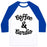 Virgin Teez  Baseball Tee Unisex Classic Baseball Tee / x-small / White/Blue COFFEE & CARDIO UNISEX CLASSIC BASEBALL TEE