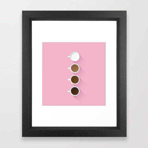 LUVD Framed Art Prints 8" x 11" / Black Coffee + Simplicity Frame