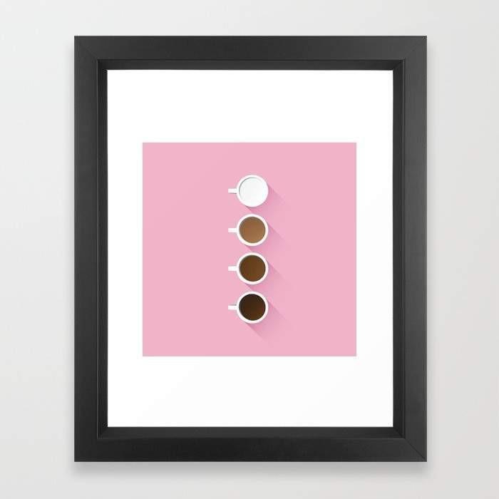 LUVD Framed Art Prints 8" x 11" / Black Coffee + Simplicity Frame