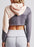 Virgin Teez Pull Over Hoodie Colorblock Nature Crop Hoodie