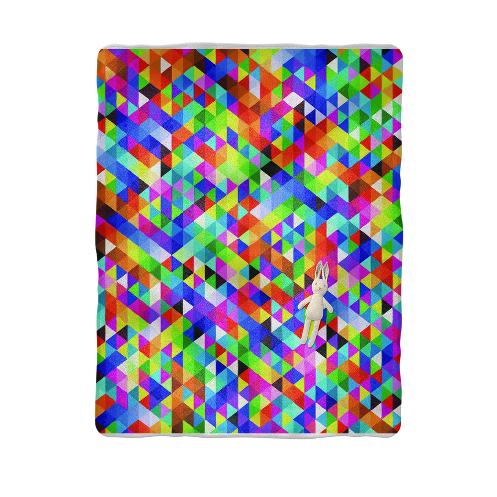 alloverprint.it Homeware 27"X35" (70X90 cm) / 27"X35" Colorful Geometric Blast Sublimation Baby Blanket