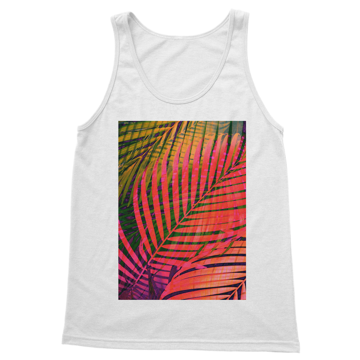 VIRGIN TEEZ Women Tank top White / S COLORFUL TROPICAL LEAVES no4 Classic Women's Tank Top