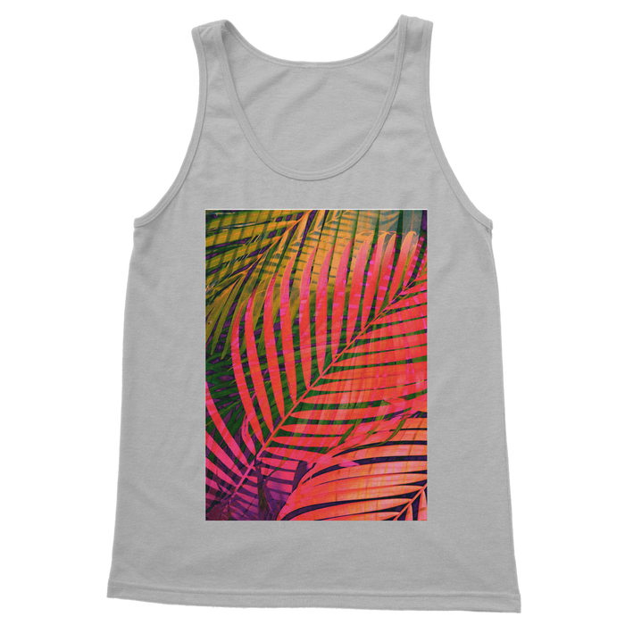 VIRGIN TEEZ Women Tank top Light Grey / S COLORFUL TROPICAL LEAVES no4 Classic Women's Tank Top