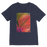 VIRGIN TEEZ Men T-Shirts Navy / Unisex / S COLORFUL TROPICAL LEAVES no4 Premium V-Neck T-Shirt