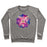 Virgin Teez  Pullover Crewneck Sweatshirt / x-small / Heathered Gray COLORFUL YOGA TEE CREWNECK SWEATSHIRT