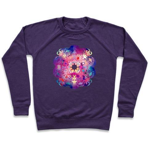 Virgin Teez  Pullover Crewneck Sweatshirt / x-small / Purple COLORFUL YOGA TEE CREWNECK SWEATSHIRT