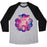 Virgin Teez  Baseball Tee Unisex Tri-Blend Baseball Tee / small / Athletic Gray / Black COLORFUL YOGA TEE UNISEX TRI-BLEND BASEBALL TEE