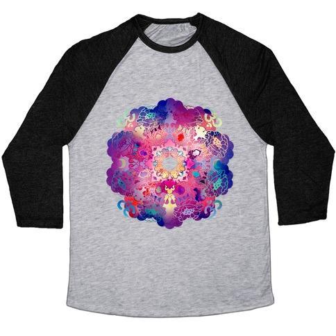 Virgin Teez  Baseball Tee Unisex Tri-Blend Baseball Tee / small / Athletic Gray / Black COLORFUL YOGA TEE UNISEX TRI-BLEND BASEBALL TEE