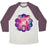 Virgin Teez  Baseball Tee Unisex Tri-Blend Baseball Tee / small / Oatmeal / Maroon COLORFUL YOGA TEE UNISEX TRI-BLEND BASEBALL TEE